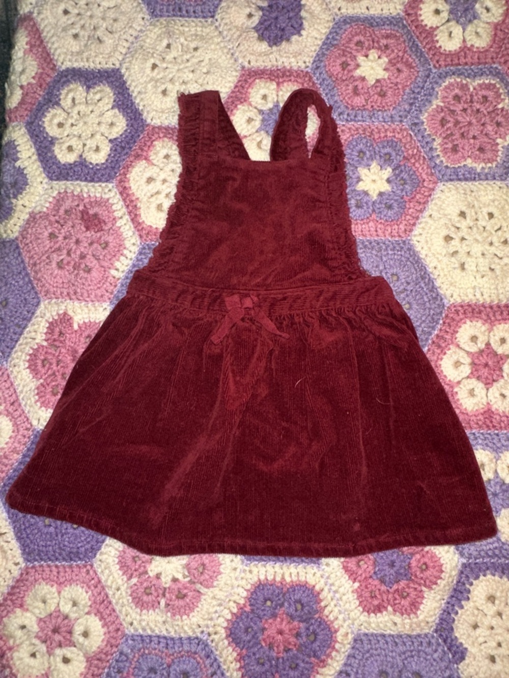 Cat & Jack Wine Red Corduroy Pinafore